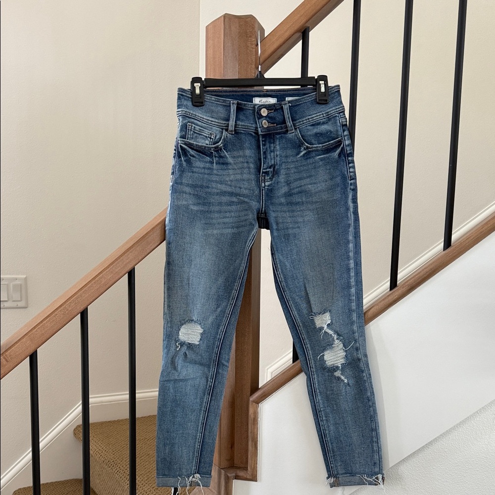 KanCan Women's Medium Blue Ripped Skinny Jeans - Free Shipping!